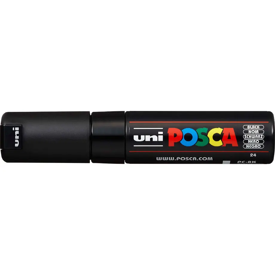 Маркер Uni Posca черный 8 мм (PC-8K BLACK) - фото 2