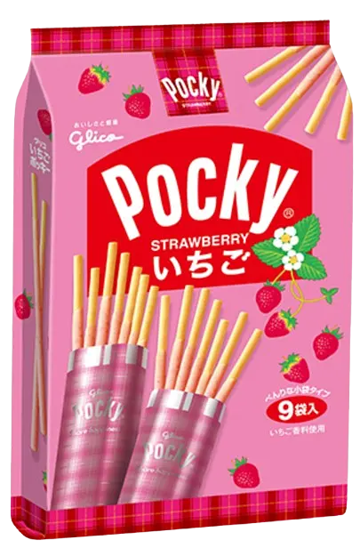 Японські палички Glico Pocky Strawberry 9шт, 108г
