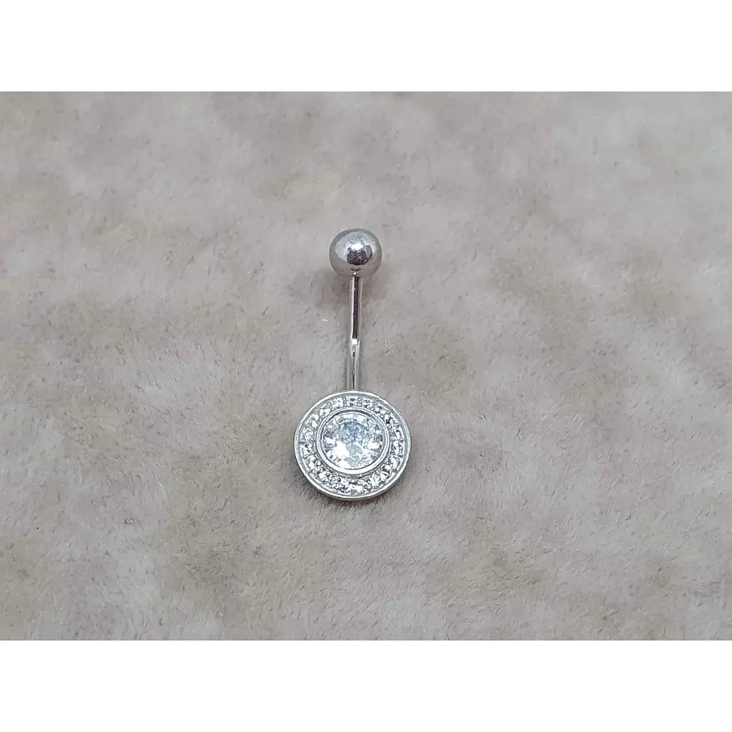 Серебряная серьга для пирсинга пупка Umax. 7002U - фото 2