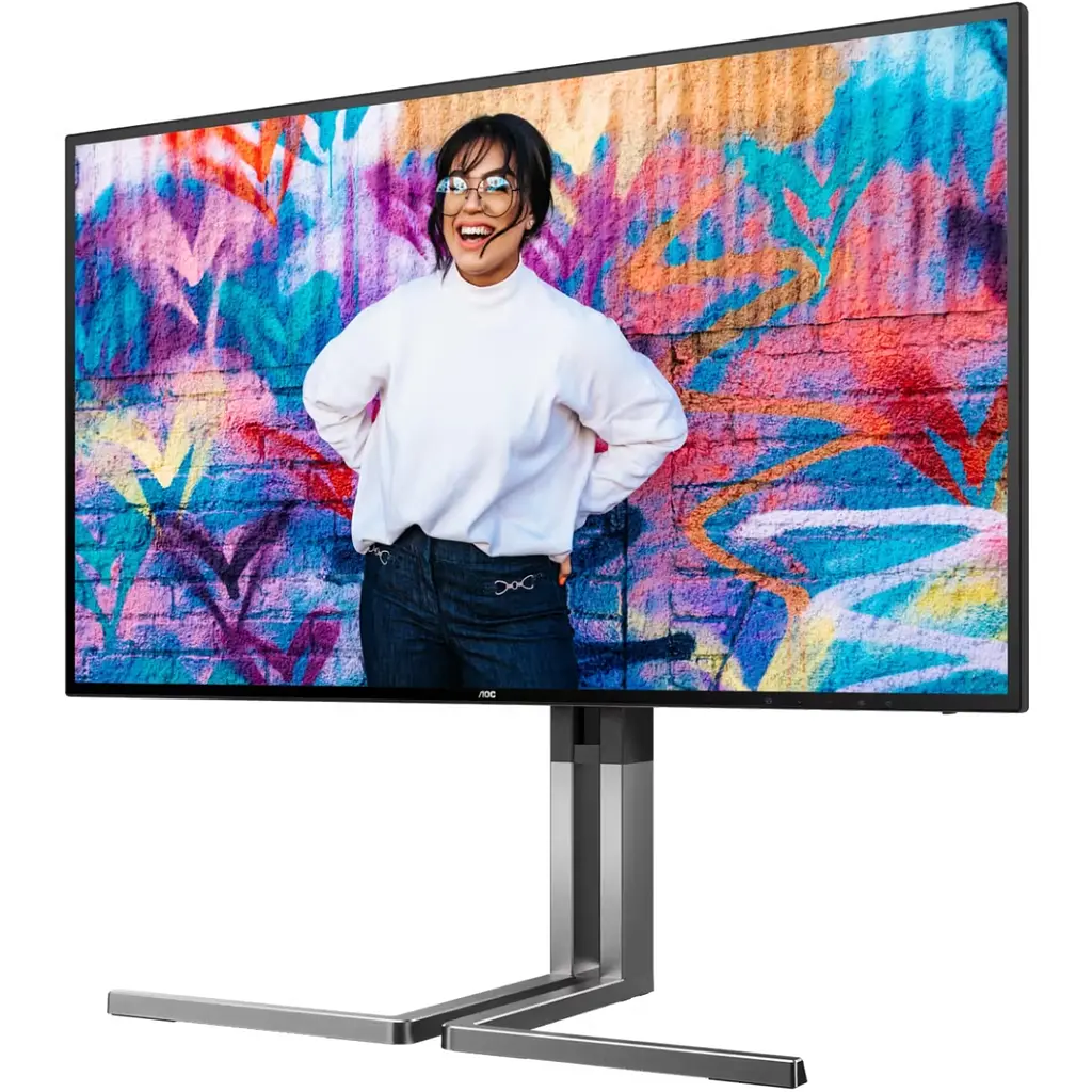 TFT 27" AOC U27U3CV, Nano IPS, 2хHDMI, DP, USB-C, USB-hub, HAS, Pivot, кол., чорно-срібл - фото 3