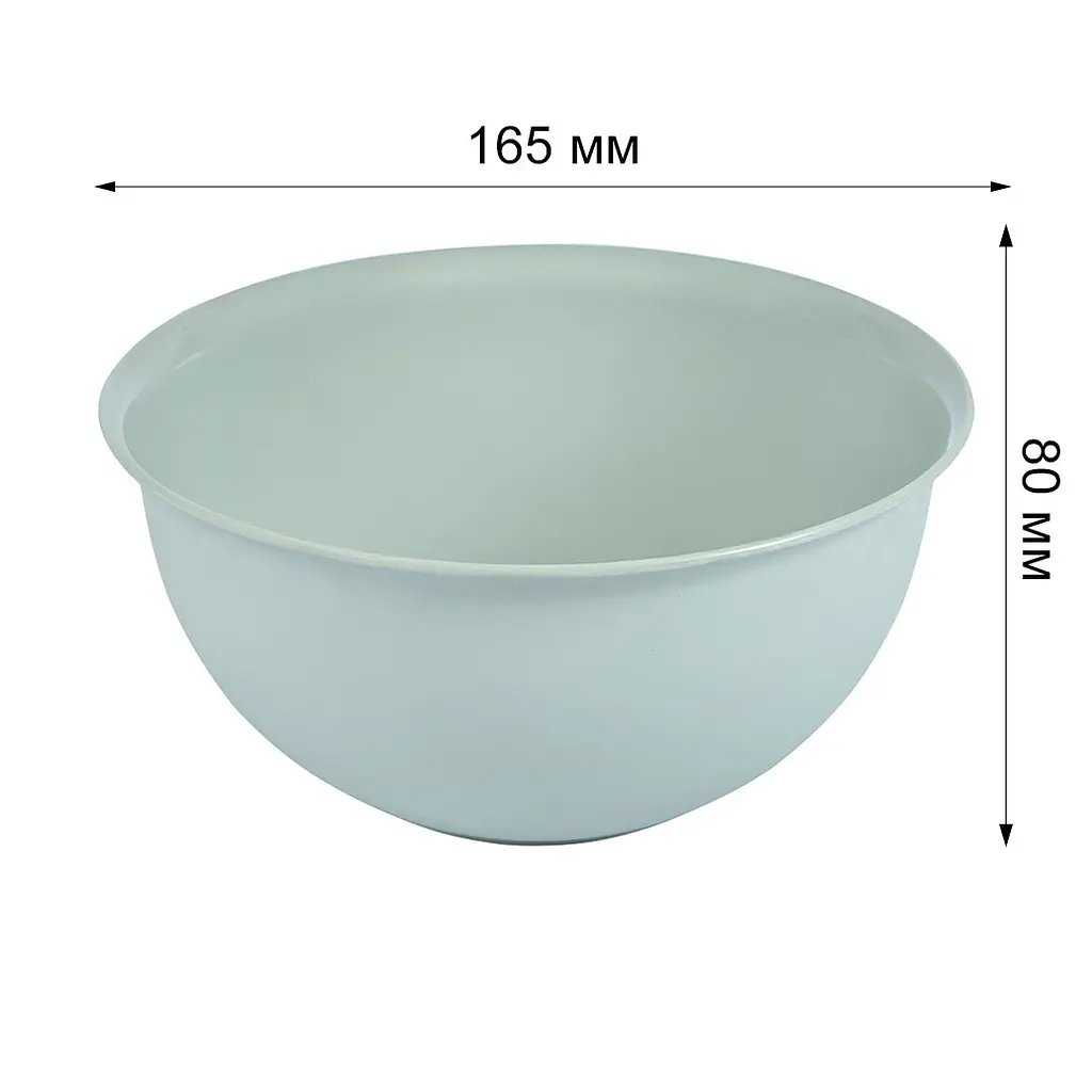 Миска Stars Plast круглая матовая серая 1 л (94207/сер) - фото 2