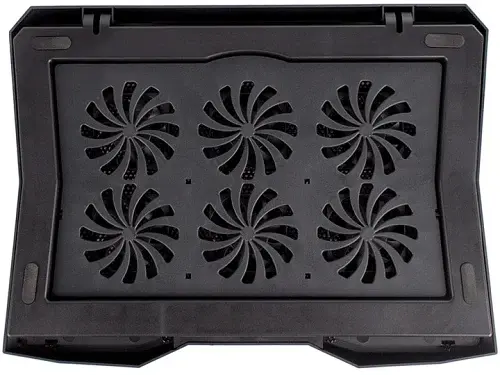 Підставка для ноутбука до 17" ColorWay Q3, Black, 6x6 см вентилятори, регулювання нахилу, синє LED підсвічування, 2xUSB, 400х367х40 мм, 1020 г (CW-CLQ3) - фото 4