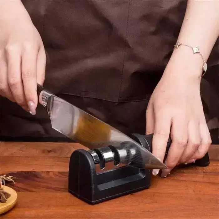Механічна точилка для всіх видів ножів, Kitchen Master Чорний 84032 - фото 7