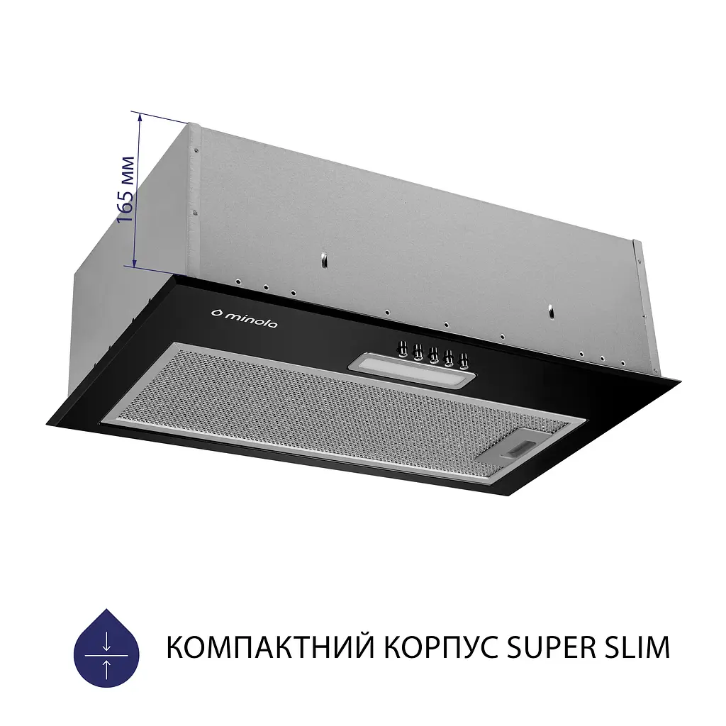 Витяжка повновбудована MINOLA HBI 5614 BL 1000 LED - фото 2