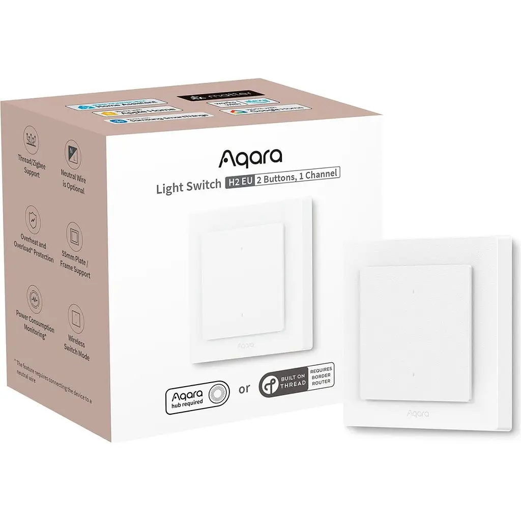 Розумний вимикач Aqara H2 Light Switch White (WS-K07D) [128556] - фото 3