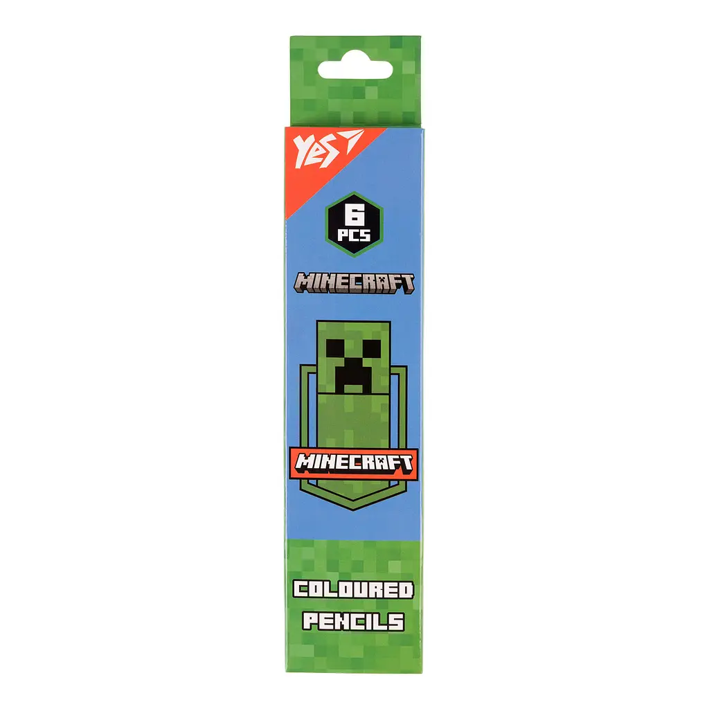 Олівці кольорові Yes 6 кольорів Minecraft Creeper 290724