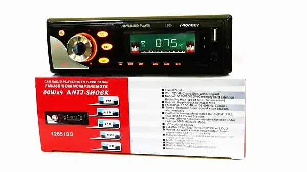 Автомагнитола с индикаторным дисплеем LED с анимацией с отображением диапазона, частоты, номера трека XPRO 1285 ISO MP3 FM USB microSD-карта черная (lp-90995_446) - фото 9