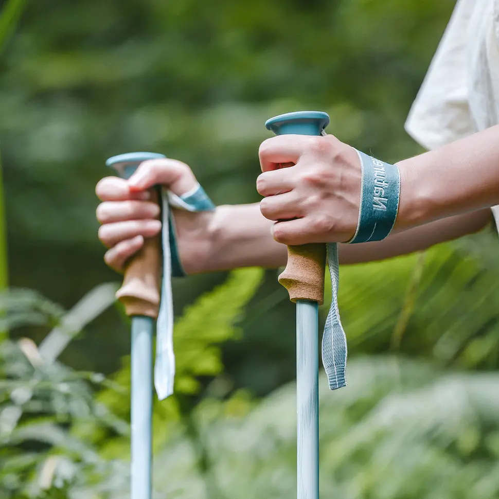 Трекінгова палиця Naturehike CNK2550DS013, 90-120 см, блакитна - фото 5