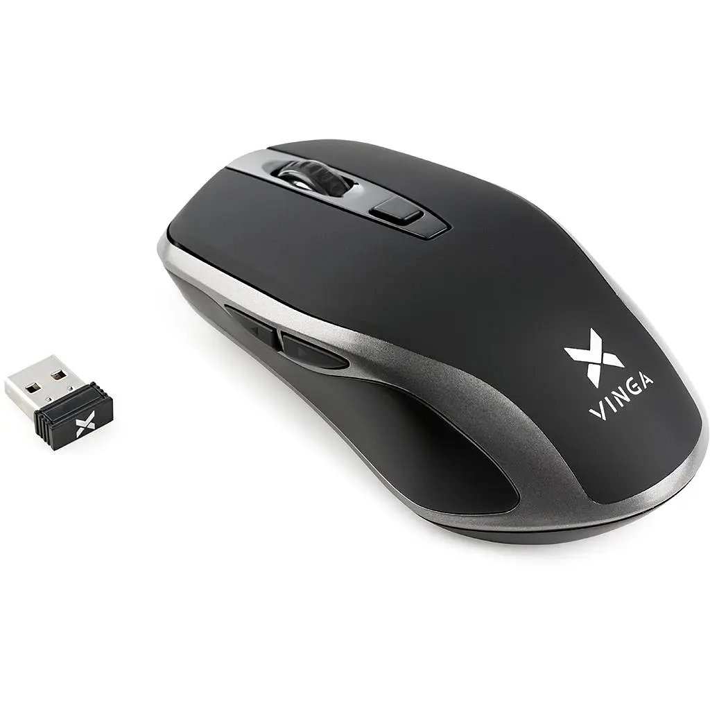 Мишка Vinga MSW-909 Silent black-grey - фото 3