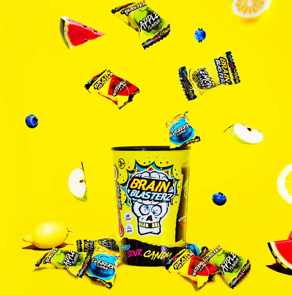 Кислі цукерки Brain Blasterz Super Sour Candy 45г - фото 2