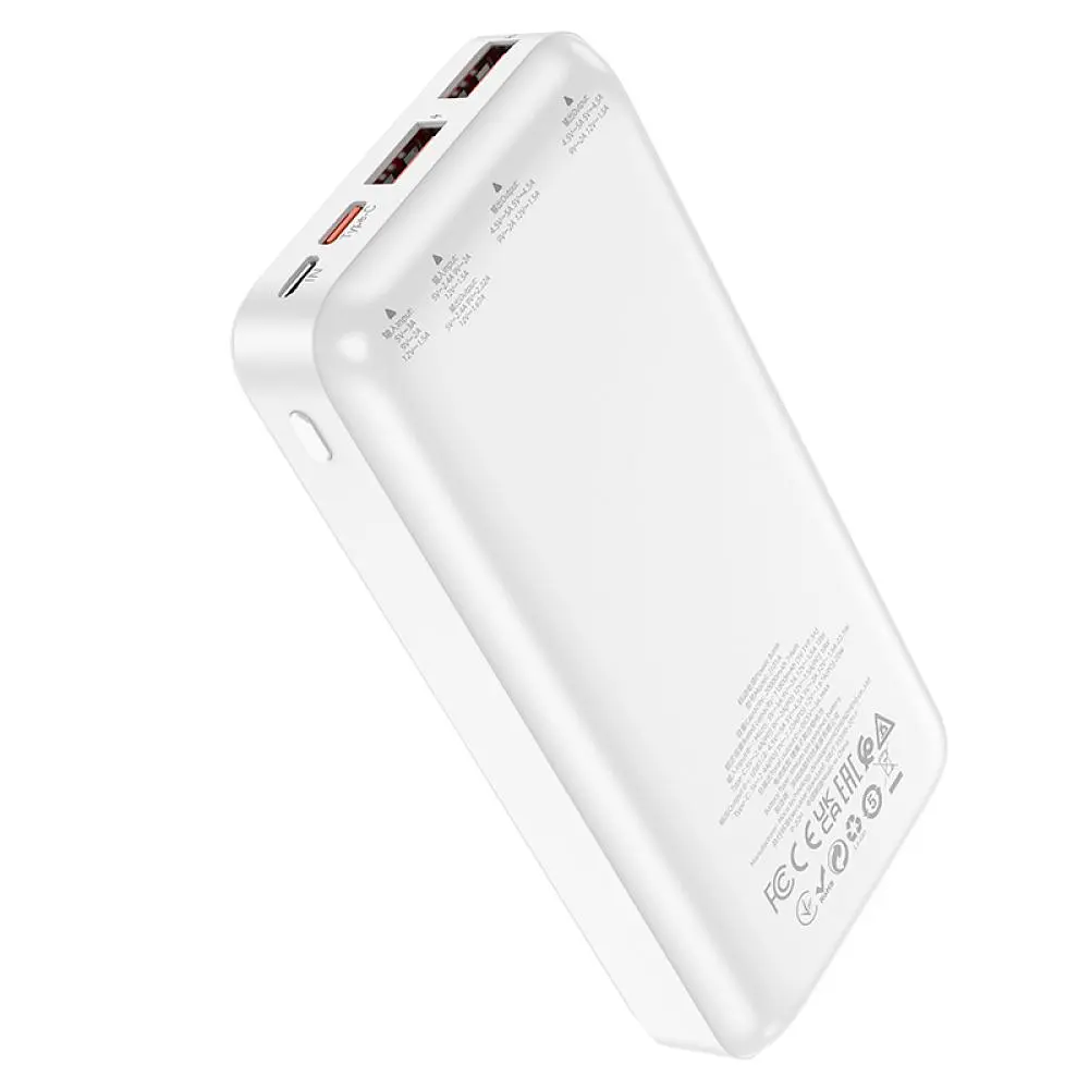 Універсальна мобільна батарея Hoco J101A Astute 22.5W 20000 mAh White (32339_2917114) - фото 4