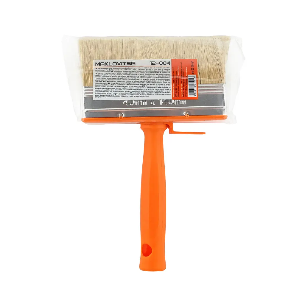 Пензель макловиця Polax 40 х 140 мм професійна змішаний ворс, пластикова ручка (12-004) - фото 3