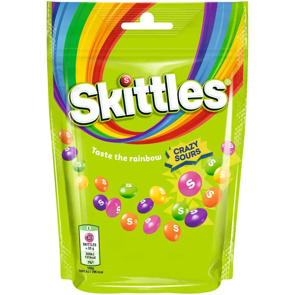 Драже Skittles Crazy Sours 136 г (4009900546102)
