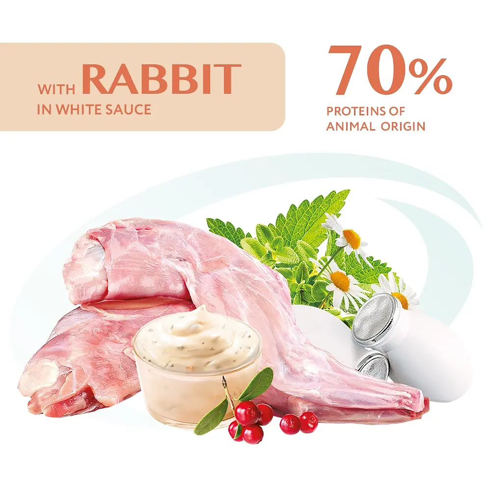 Влажный корм для кошек Optimeal кролик в белом соусе 85 г (B2710702) - фото 2