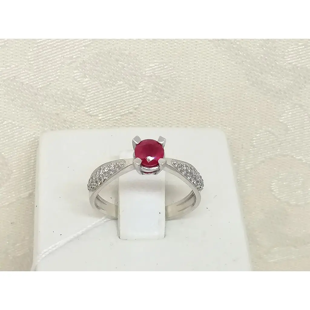 Серебряное кольцо Агни Анни с рубином. 1685/9Р-RUB 17,5 - фото 3