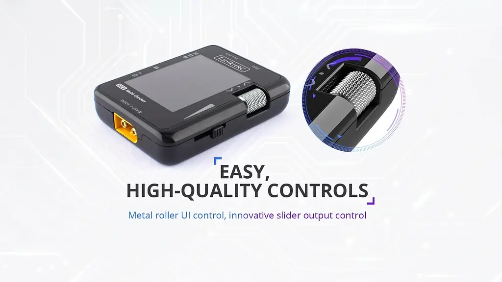 Мультитестер ToolKitRC MC8 20W для FPV 2-8S USB-C чорний (18762) - фото 8