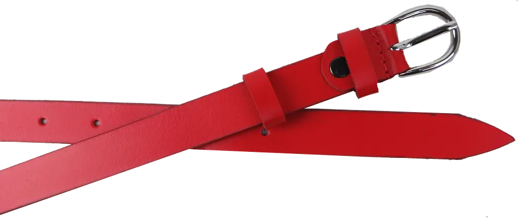 Жіночий шкіряний ремінь Skipper 1627-20 Червоний 2 см