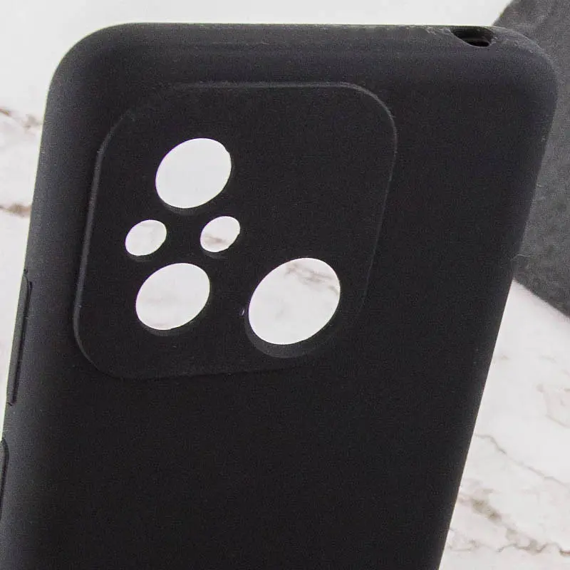 Чохол Silicone Cover Lakshmi Full Camera (AAA) для Xiaomi Redmi 12C Чорний / Black - фото 6