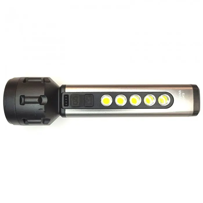 Ручной фонарь Coba CB-C67 с боковым светом на аккумуляторе USB - фото 2