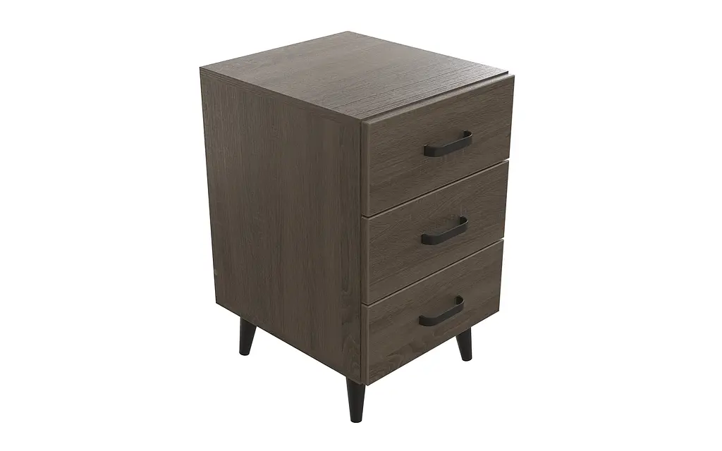 Тумба Вива 3 на конусных ножках Ferrum-decor 56,5x35x40 Черный металл ДСП Дуб Сонома Трюфель 16 мм (FRD-106821) - фото 2