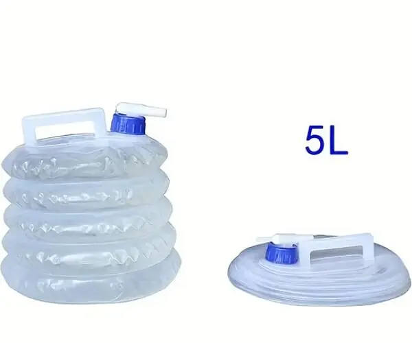 Каністра пакет для води складана з ручкою та краном ViO PE-FT 5l, трансформер, 5 л, прозора - фото 4