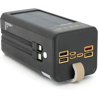 Батарея універсальна 7GO 50000mAh PD/22.5 Solar Black (GPW-01 / 45006) - фото 4