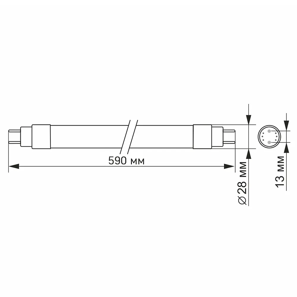Лампа Videx LED FITO T8F  9W 0.6M (VL-T8F-0906B) - фото 4