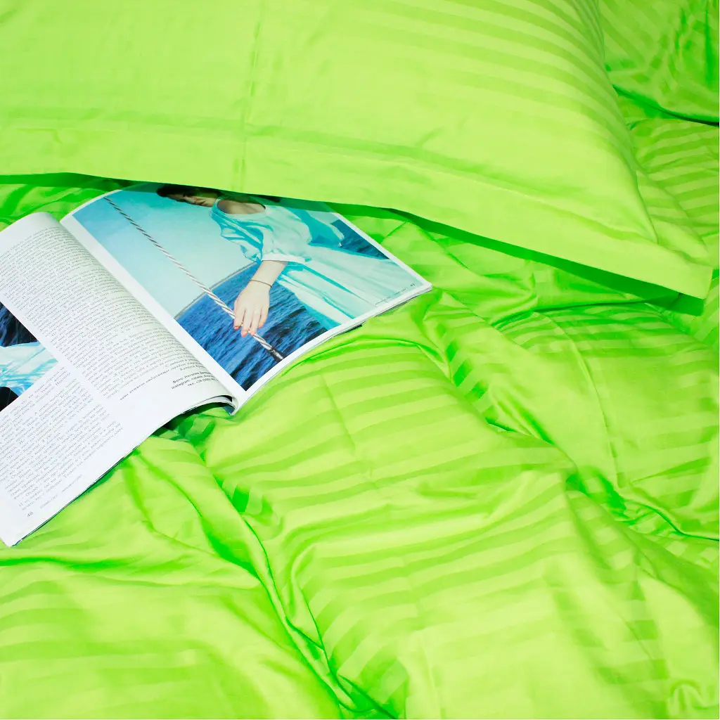 Постільна білизна MirSon SatinStripe 30-0016LightGreen 200х220 Євро (2200005253670) - фото 7