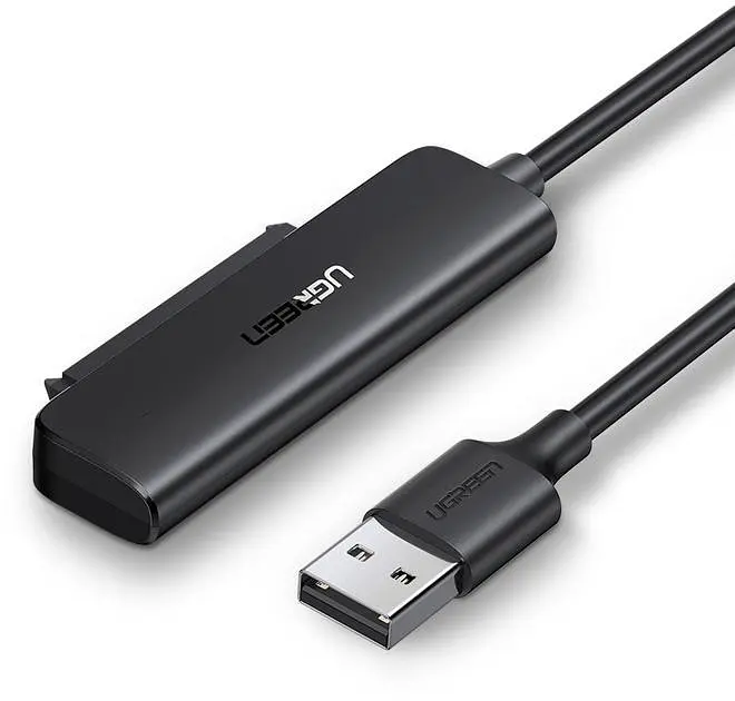 Кабель для під'єднання 2,5-дюймового SSD і HDD диска SATA-USB 3.0 UGREEN CM321 (5 Гбіт/с, 0.5 м). Black - фото 2