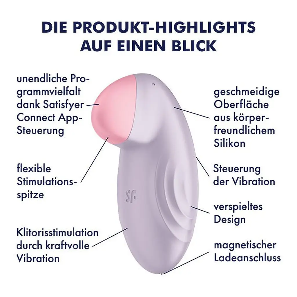 Вібратор для клітора Satisfyer Tropical Tip 8.5 см ліловий - фото 5