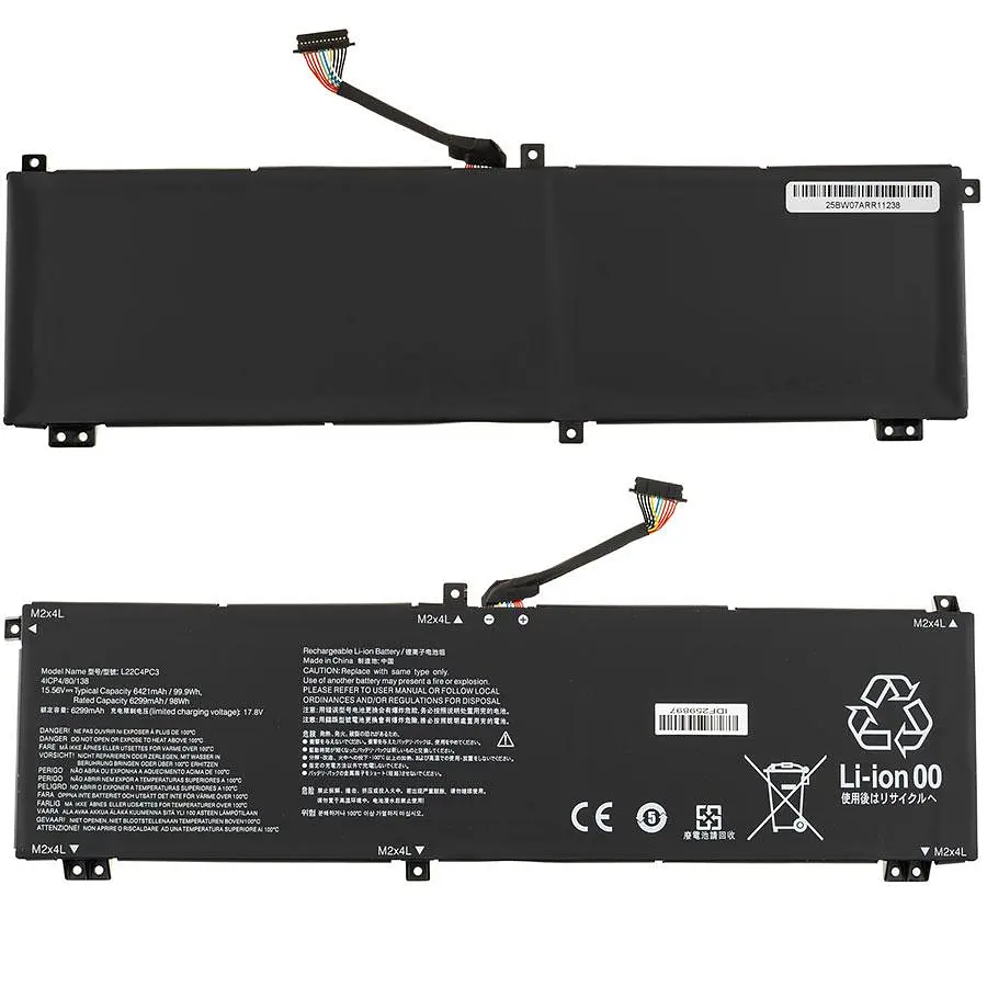 Батарея для ноутбука Lenovo L22D4PC3 (Legion S7 16IRH8 S7 16APH8) 15.56 6420mAh 99Wh Чорний - фото 2