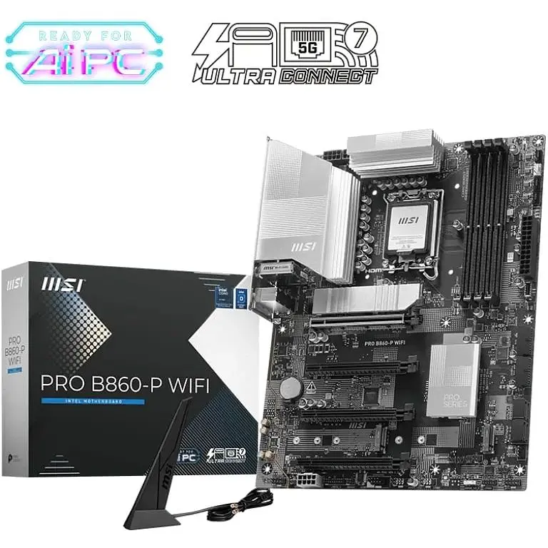Материнська плата MSI PRO B860-P WIFI s1851 B860 4xDDR5 M.2 HDMI DP WiFi BT ATX - фото 5