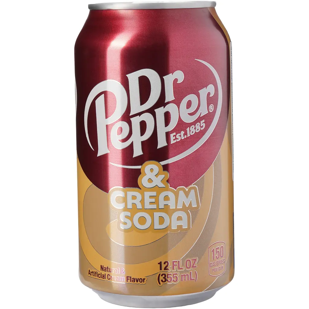 Напій безалкогольний Dr. Pepper Cream Soda сильногазований 0.355 л з/б (929827) - фото 3