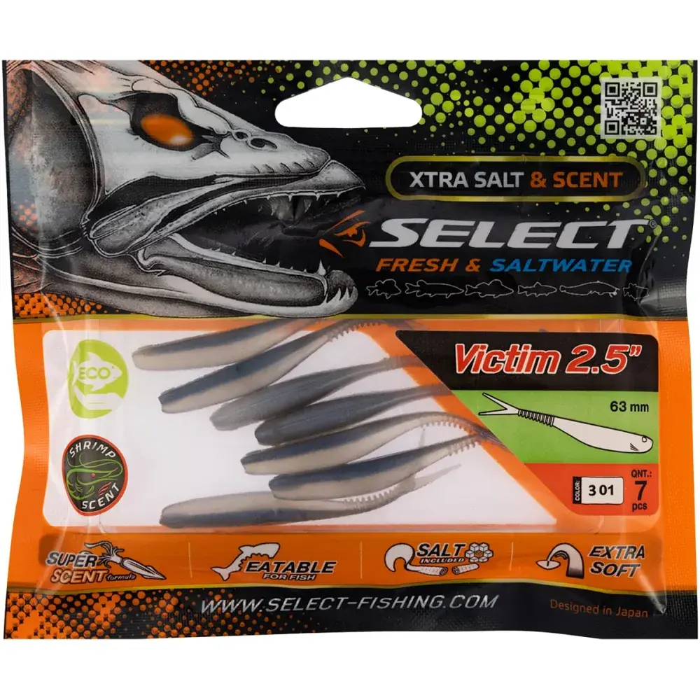 Силікон Select Victim V-Tail 2.5" #301 (7 шт/уп) - фото 2
