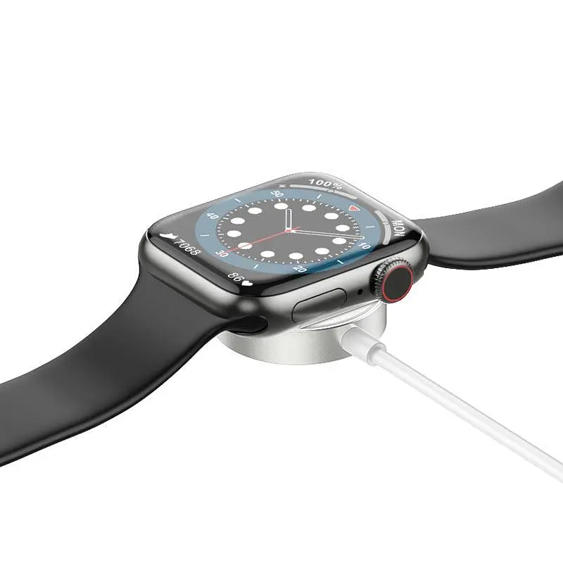 Зарядка Qi HOCO Wireless charger Type-C для iWatch CW39C usb-c выход для 1-7/SE Series белая - фото 8