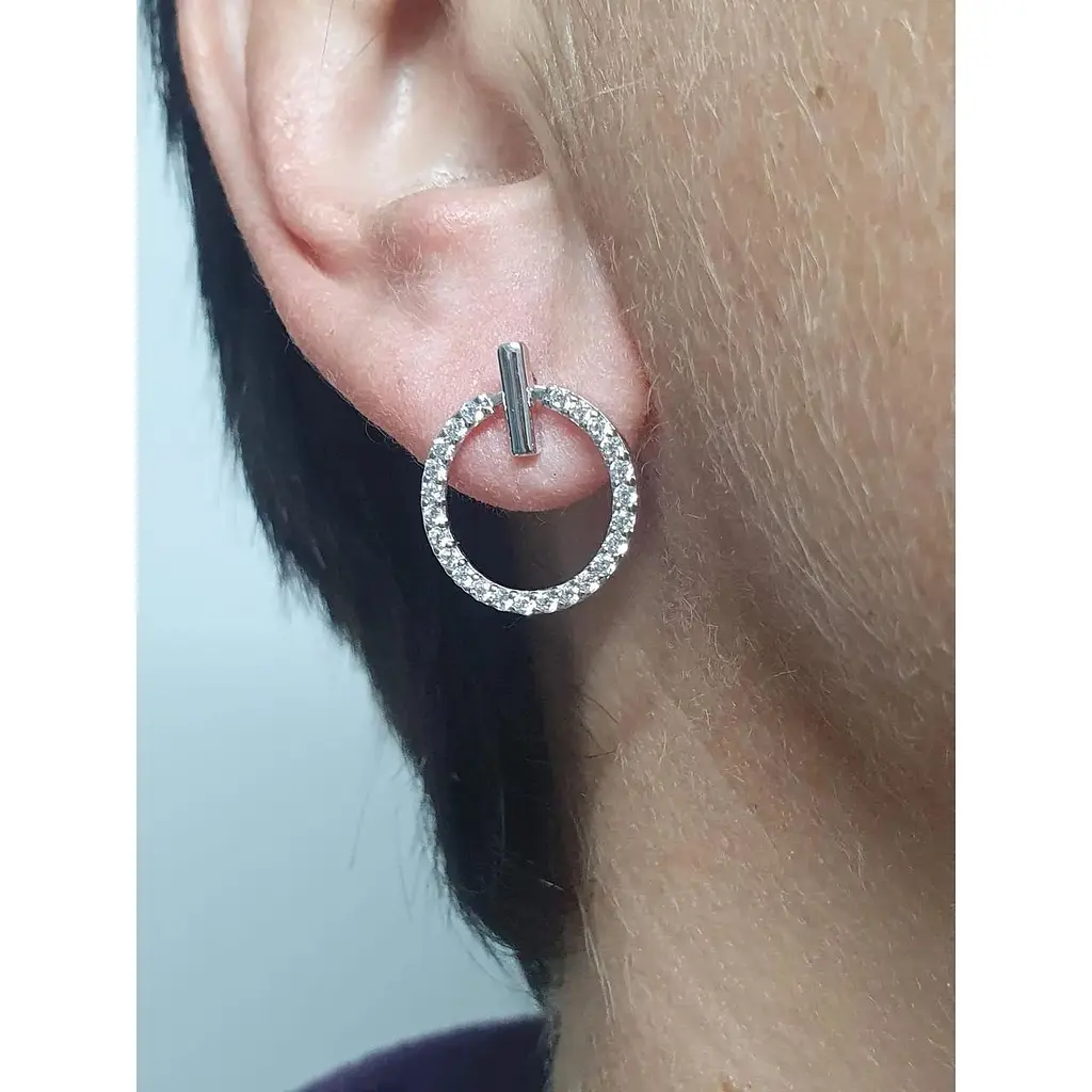 Серебряные пуссеты Dear с фианитами. 3445.1С - фото 2