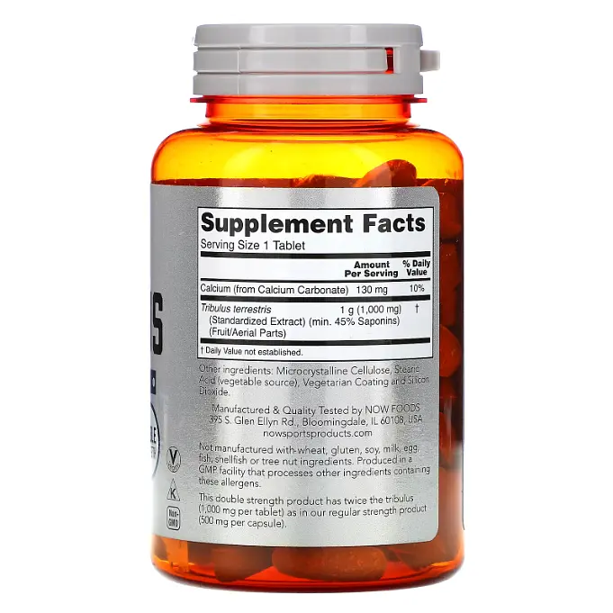 Трібулус Tribulus 1000 mg 90 таблеток NOW vit0004842 - фото 2