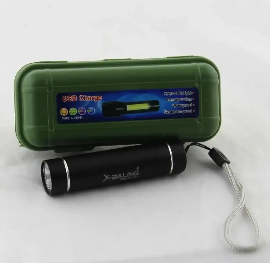Ручний LED ліхтар акумуляторний мініатюрний ліхтарик USB зарядка Bailong BL 517 - фото 8