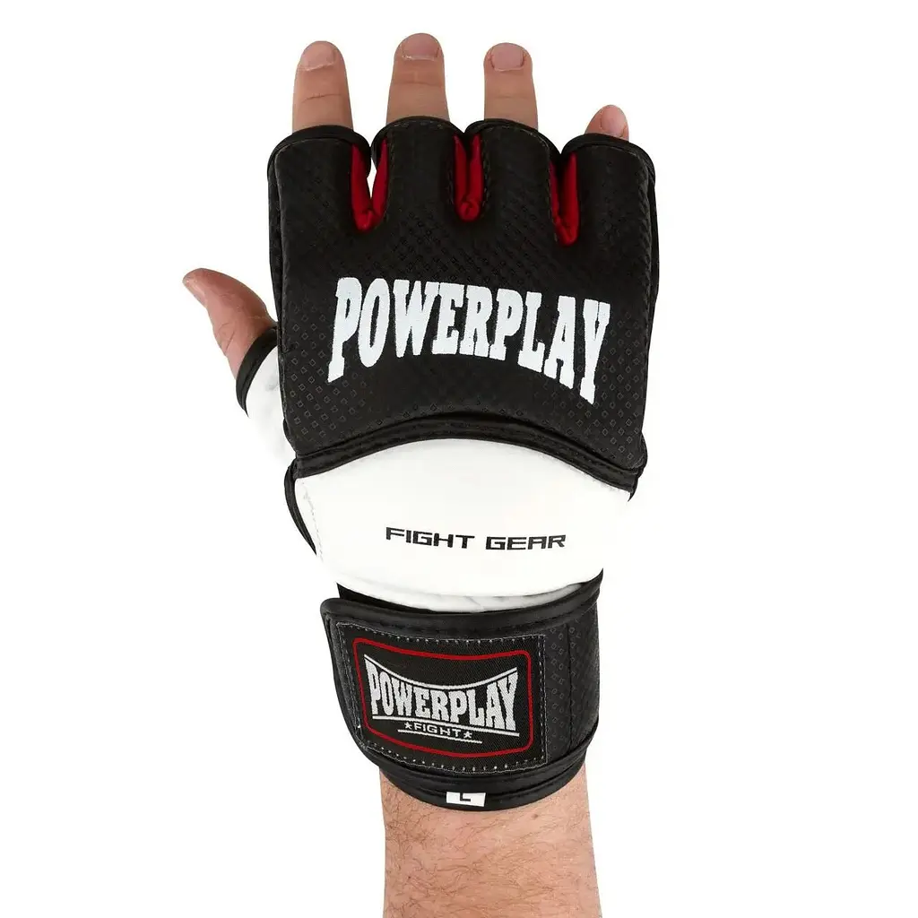 Рукавиці для MMA Power Play 3075, Black/White - XL - фото 2