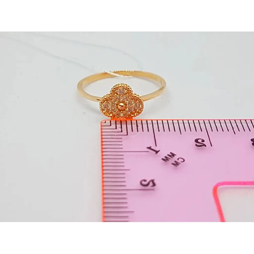 Золоте кільце Імперія золота з фіанітами. КВ1138И 16,5 - фото 5