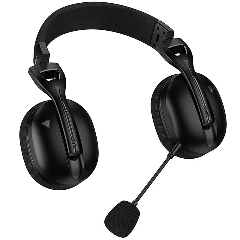 Накладні бездротові навушники W114 Magic +3.5mm+2.4G Black Hoco teh0030640 - фото 4