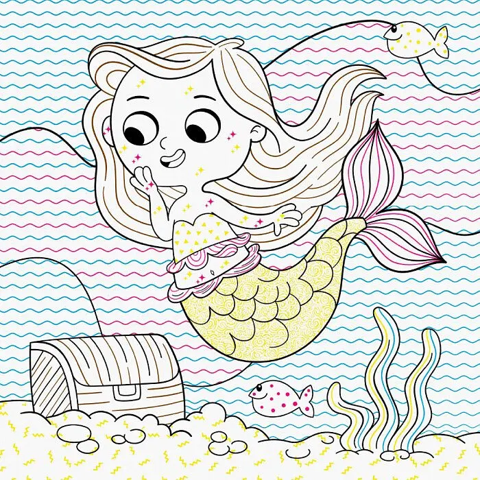 Нові водяні розмальовки. Русалоньки - - фото 2