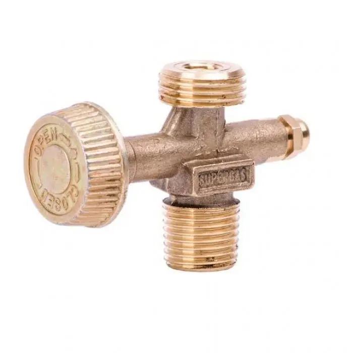 Вентиль INTERTOOL GS-0009, перехідник для газового балона та пальника, латунний кран - фото 3