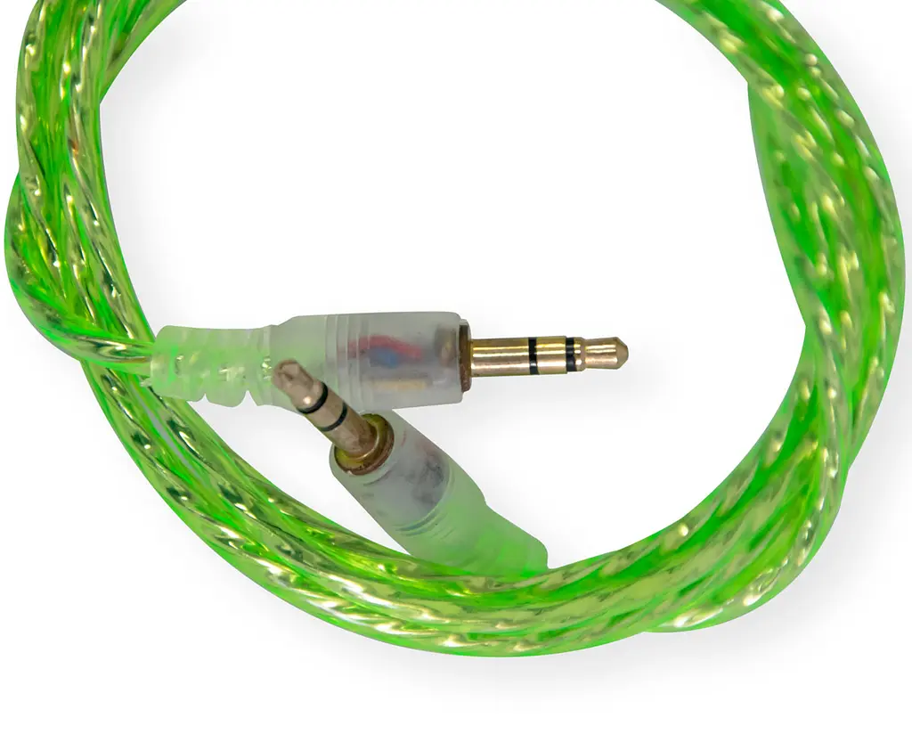 AUX кабель в машину 1.2м Салатовый шнур аукс Mini Jack 3.5мм Mini Jack 3.5мм, провод аукс для авто - фото 5