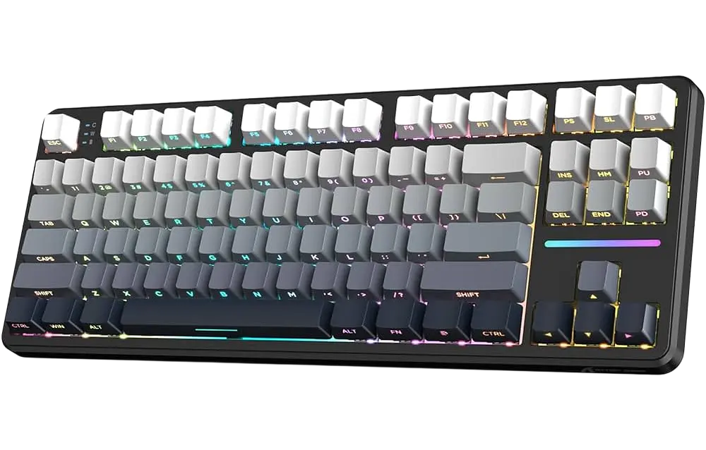 Клавіатура Attack Shark X87 Side Printed RGB Gradient Black - фото 3