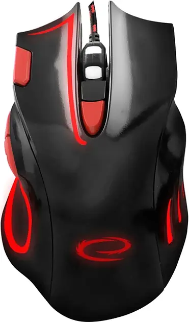 Миша Esperanza MX401 Hawk USB black red (EGM401KR) - фото 2