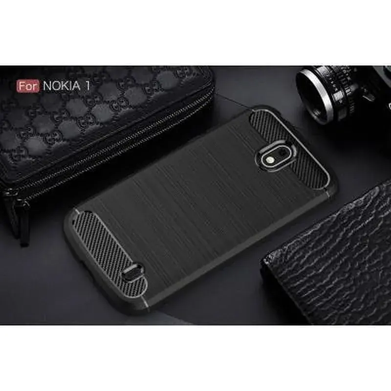 Чохол до мобільного телефона Laudtec для Nokia 1 Carbon Fiber (Black) (LT-N1B) - фото 5