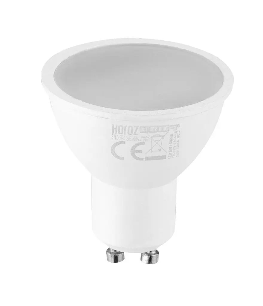 Светодиодная лампа HOROZ ELECTRIC Plus-6 6W GU10 105° 6400K - фото 2