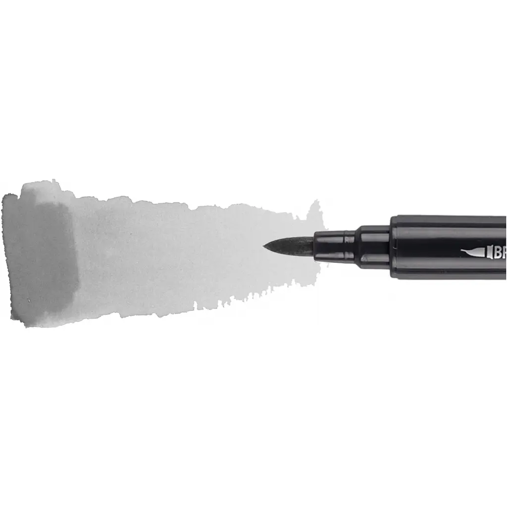 Маркер акварельний Santi  Brush Marker SWB-30 двосторонній сірий 6 шт. (391086) - фото 2