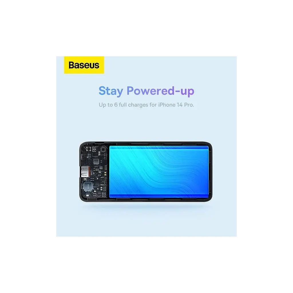 Батарея універсальна Baseus Airpow 30000mAh 20W PD/3.0, QC/3.0, black (PPQD090101) - фото 5